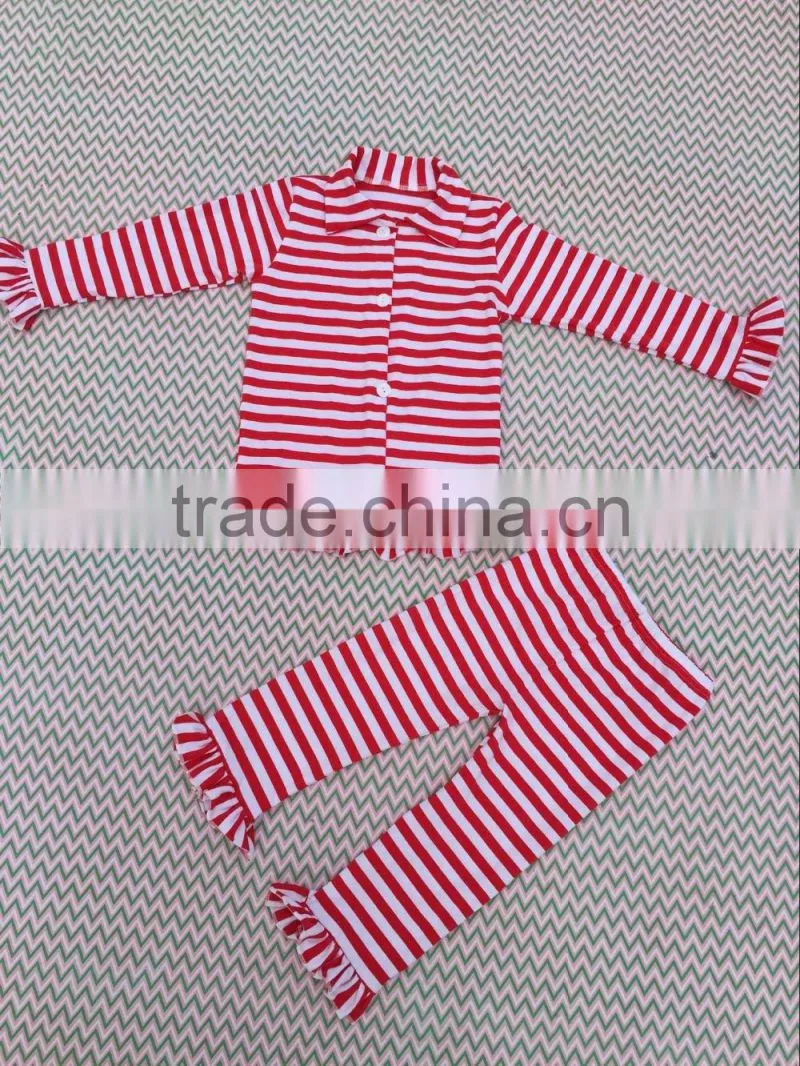 New Christmas Hot Sale Fashion Leisure Wear Cotton Baby Pajamas Knit Cotton Children Sleepwear Mommy And Me Pajamas QL-260