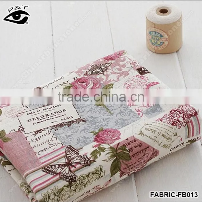 Wholesale 100% linen fabric printing linen fabric For Tablecloth Household Textiles