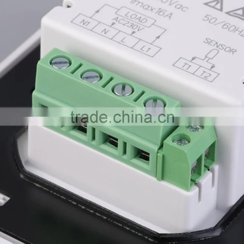 Touch Screen Weekly Programmable Heating Thermostat Blue Backlit C07.H3 16A Cheap Price hot selling
