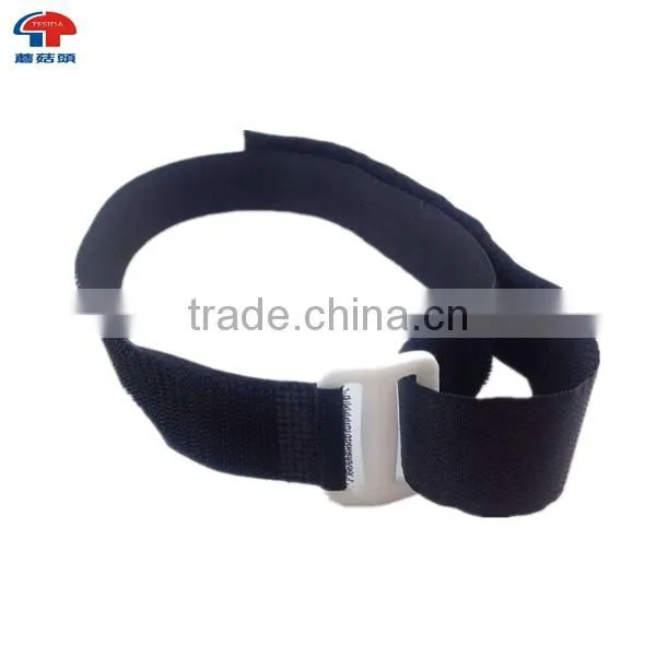 Heavy Duty Black Hook and Loop with buckle , Reusable Bandage