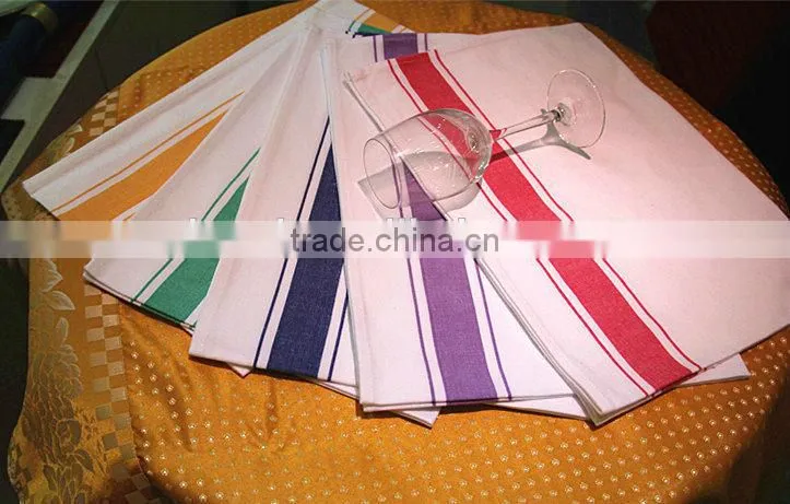 Top Quality China Manufacturer Hotel Resturant Stripe Tea Towel