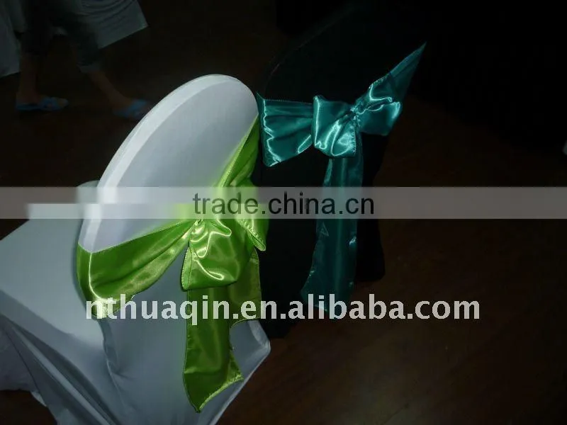 Apple green satin chair sash and elegant sash chair sash