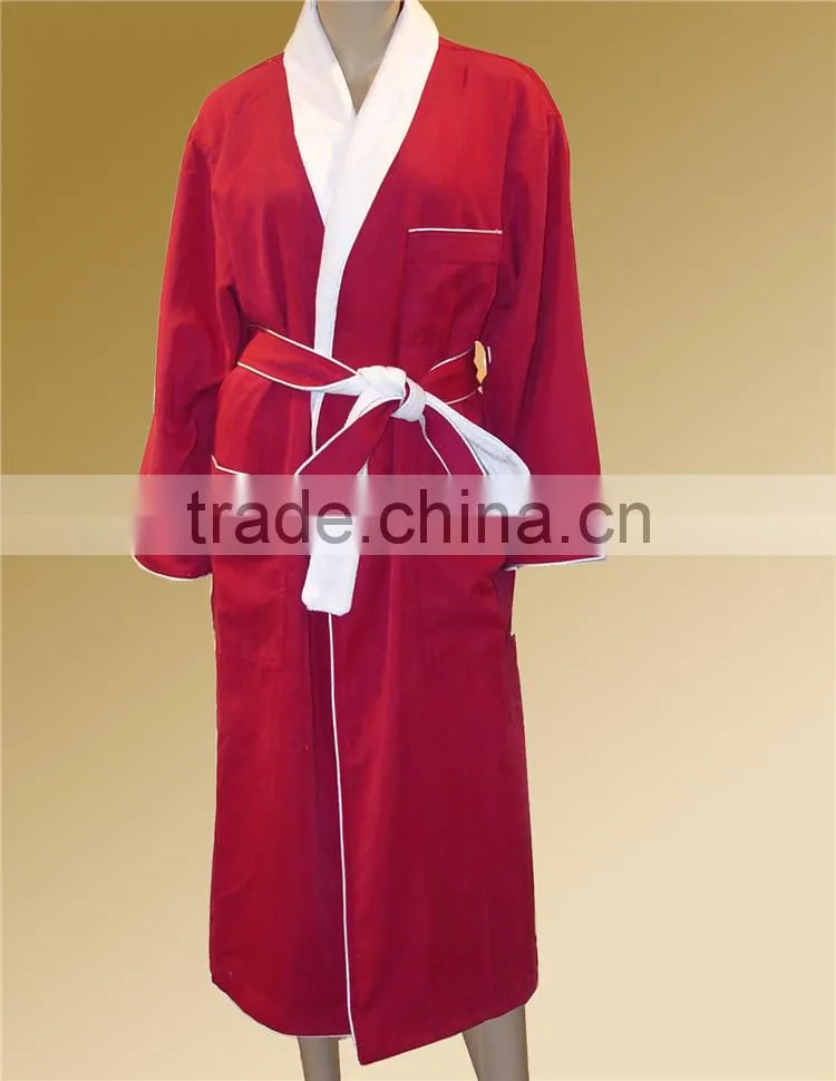 Peach Twill Terry Robe 0001