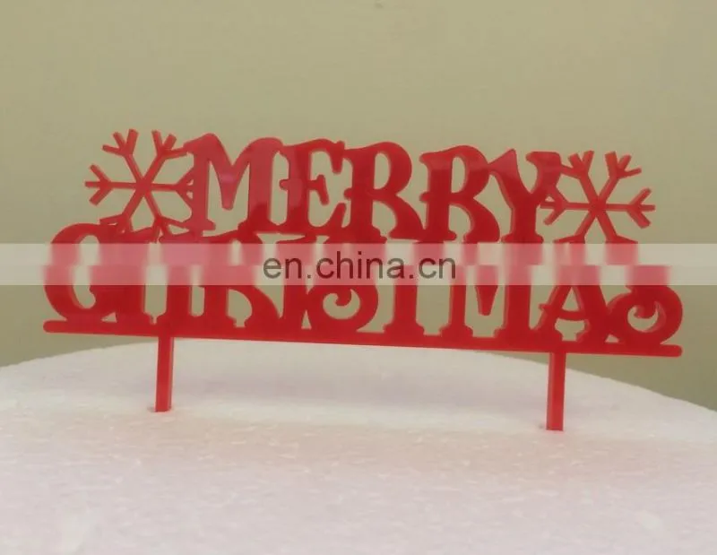 Hot Sale Christmas Acrylic Cake Topper Christmas Cake Decoration