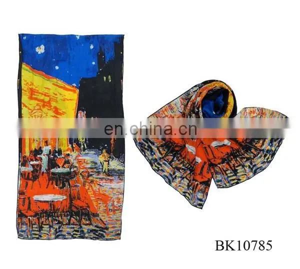 High quality 100% silk 13 momme italian digital silk scarf printing