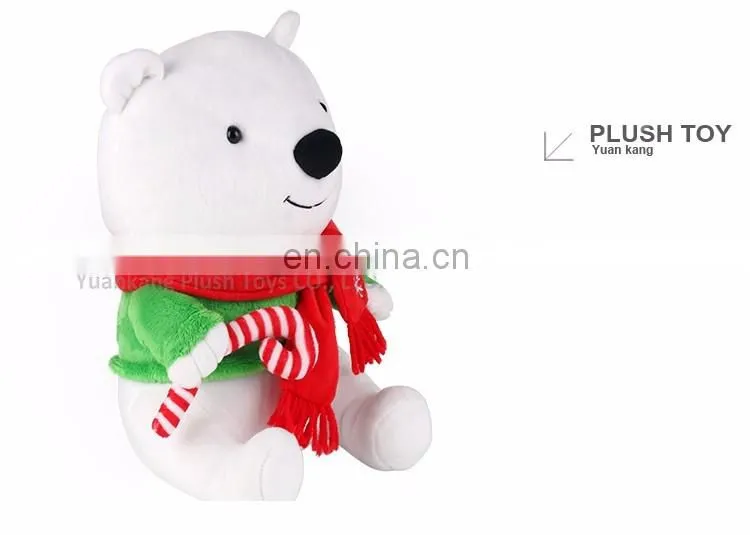 Stuffed Animal White Cute Bear Plush Soft Toys for Chrismas