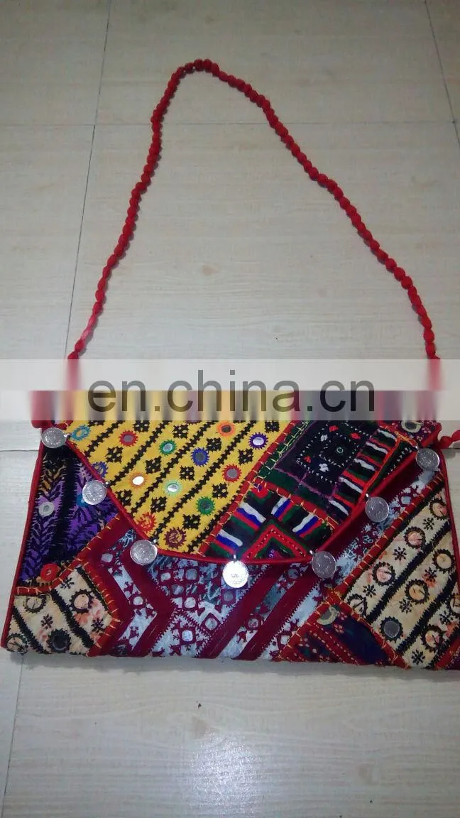 Multi color Indian Wholesale Ethnic Handmade Vintage Tribal Banjara Clutch, Handbag Style evening wedding Cross Body Clutch