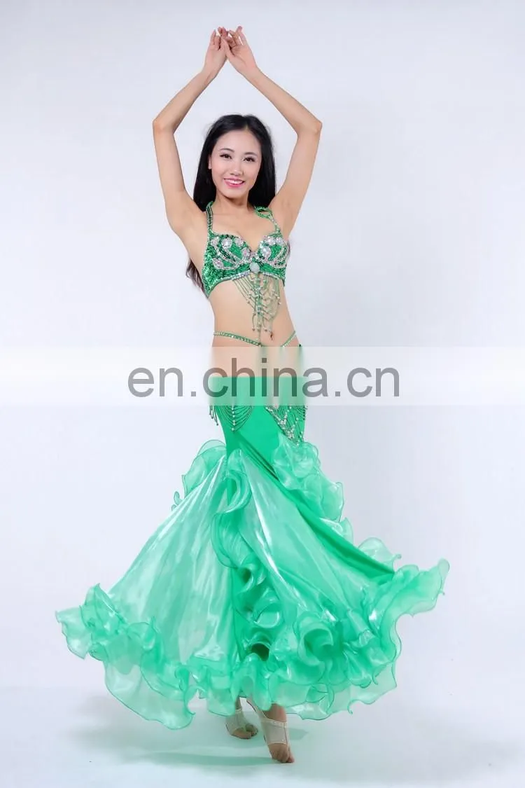 America elegant adult lady beaded tassel bellydance wear