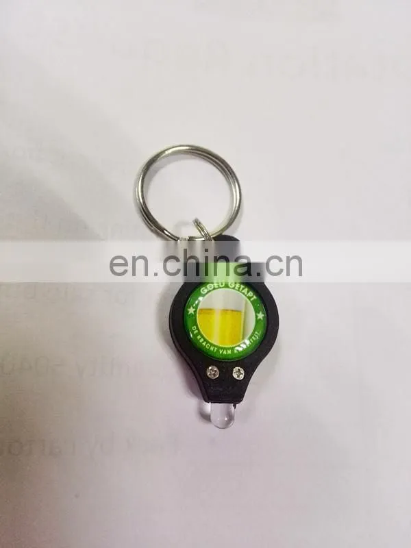 China manufacturer wholesale UV led light up keychain for party decoration and promotion gifts with factory price