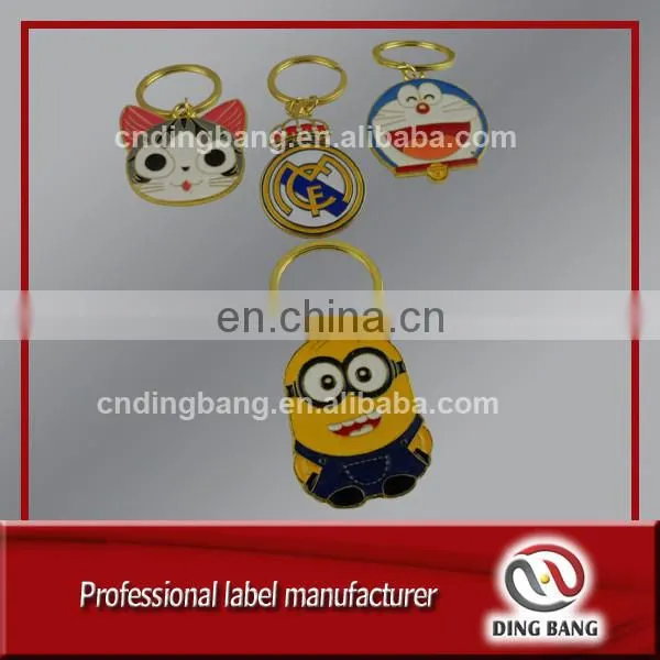 Wholesale Fast Delivery And Door To Door Service Custom Design Accepted Promotion Cheap Fashional 2D Metal Cartoon Keychain