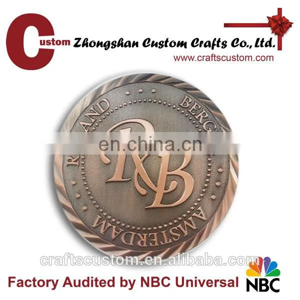 Promotional gifts expert factory custom 3D design logo antique replica metal coin