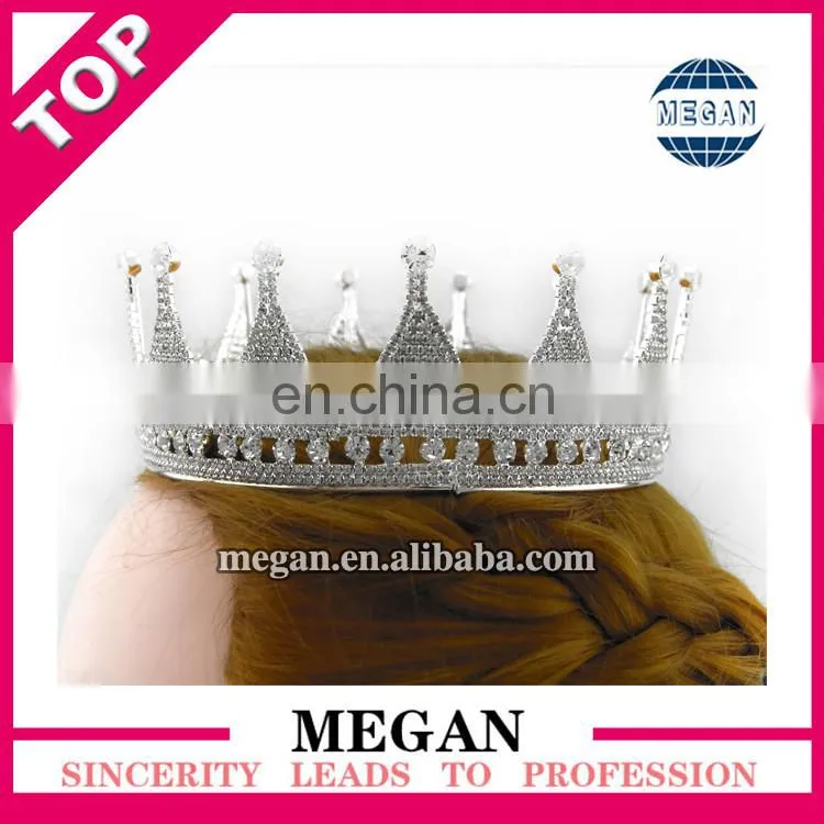 Rhinestone headband tiara crown round diamond alloy crown for bride