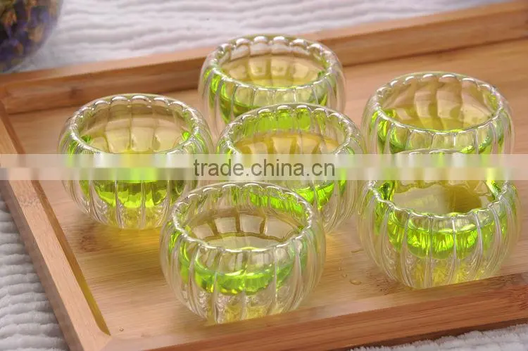 Tea set,Pumpkin Shape,Glass Teapot and Cups,High Temperature Resistance