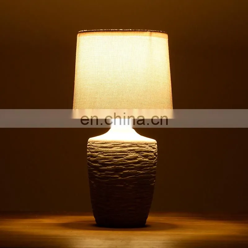 Ancient stone pattern ceramic night lights and china table lamp