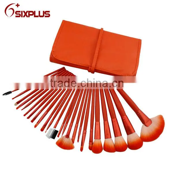 24 pcs new arrival orange professional makeup brush set / face makeup brush / eyebrow makeup brush