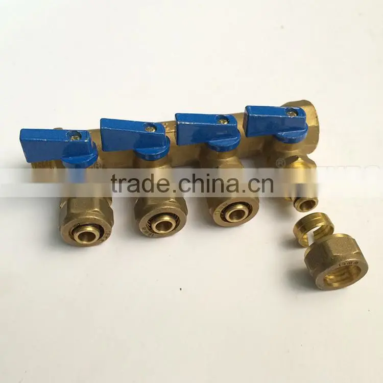 China supplier CW617N brass separator gas valve manifold with hose faucet handle adjustable
