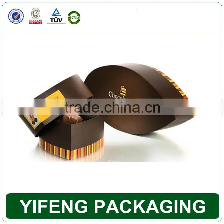 China factory wholesale heart shaped chocolate box paper chocolate packaging box