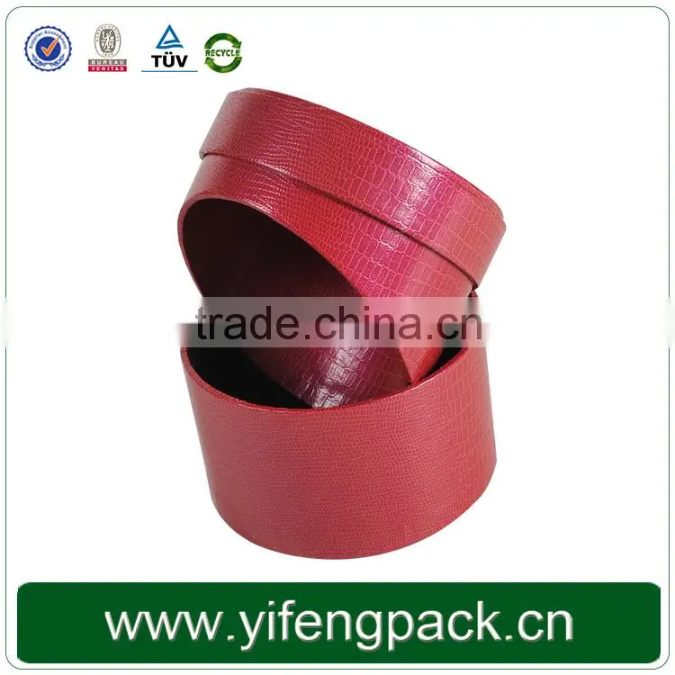 Custom design large round plain cardboard gift boxes wholesale Guangzhou Yifeng