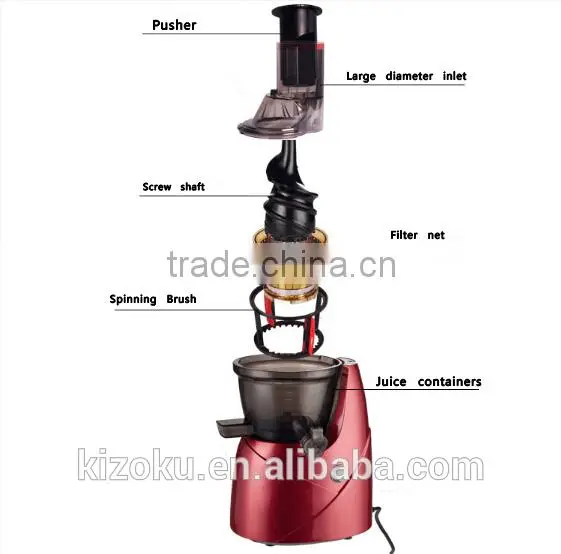 Whole apple feed mouth slow juicer/Stainless steel pomegranate juicing as see on TV