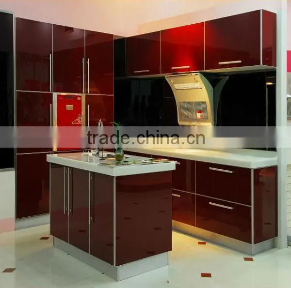 Hot sale open style plywood board kitchen cabinet,kitchen cabinet roller shutter