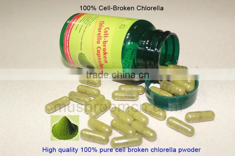 2015 High quality 100% Natural Best Selling Wholesale Organic Chlorella Capsules Health Food