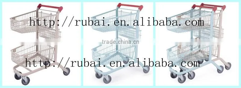 Stable structure metal shopping carts