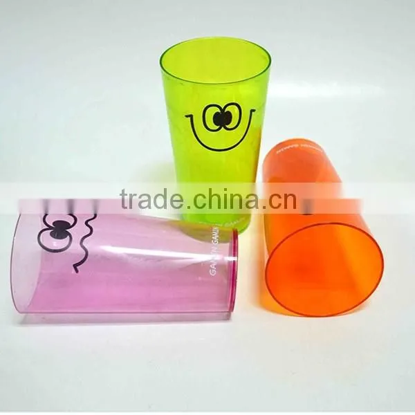 Transparent colorful cartoon printing 21oz party reusable plastic cup