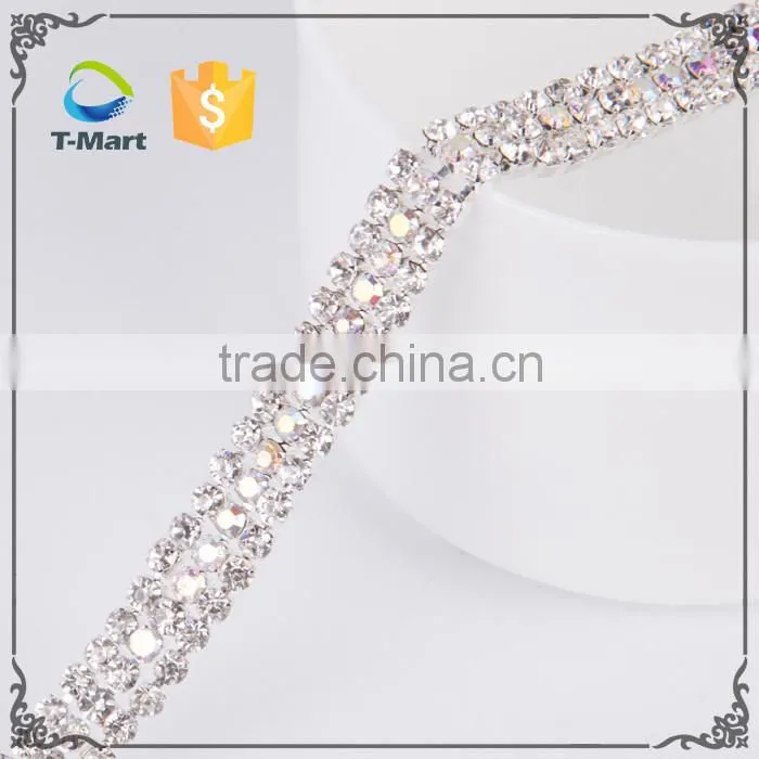 Hot sale new design crystal rhinestone simple girl's neck chain