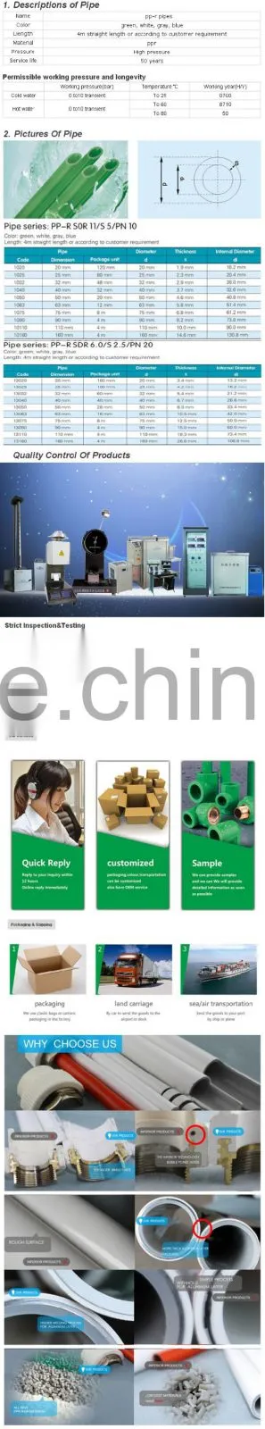 Widely use polypropylene drainage ppr pipe