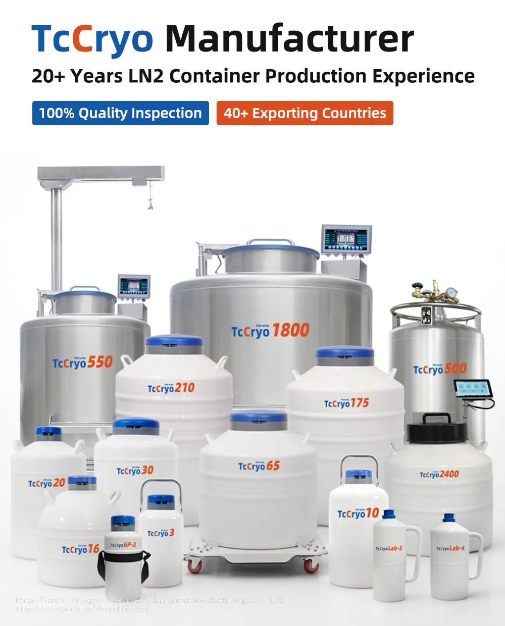 TcCryo liquid nitrogen container factory