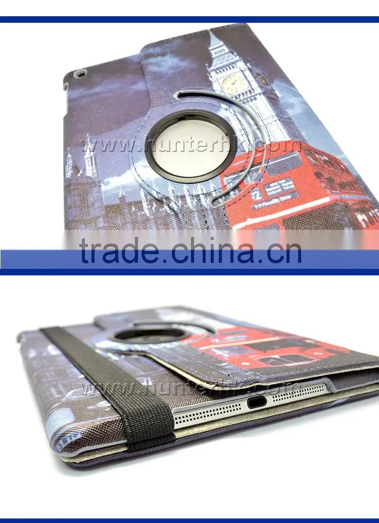 Clock Tower Rotating Tablet Case For iPad Air