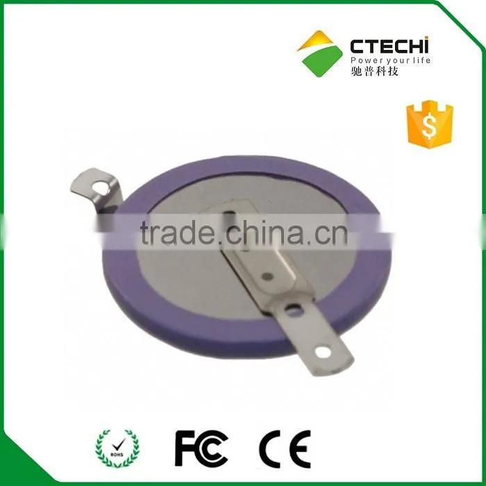 ML2020 Car key battery 3V Coin cell with solder tabs