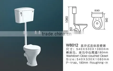 ceramics WC toilet tank flush mechanism