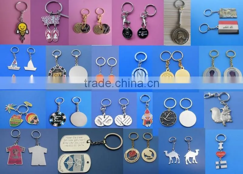 Blank Plain Recessed Round Shape Shinny Blank Keychain