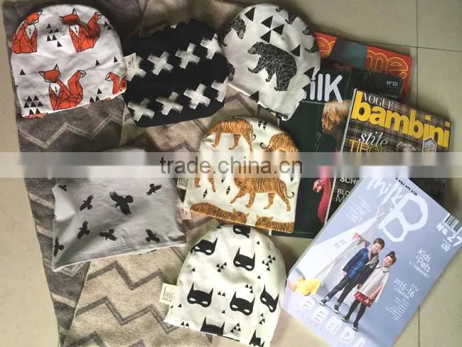2015 Ins Hot Sale Autumn & Winter New Design Infant Baby Hats Soft Cotton Children Keep Warm Hats