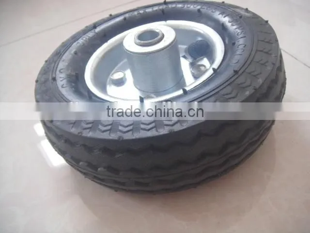 6x2 rubber wheel for trolley use 6"" pneumatic rubber wheel