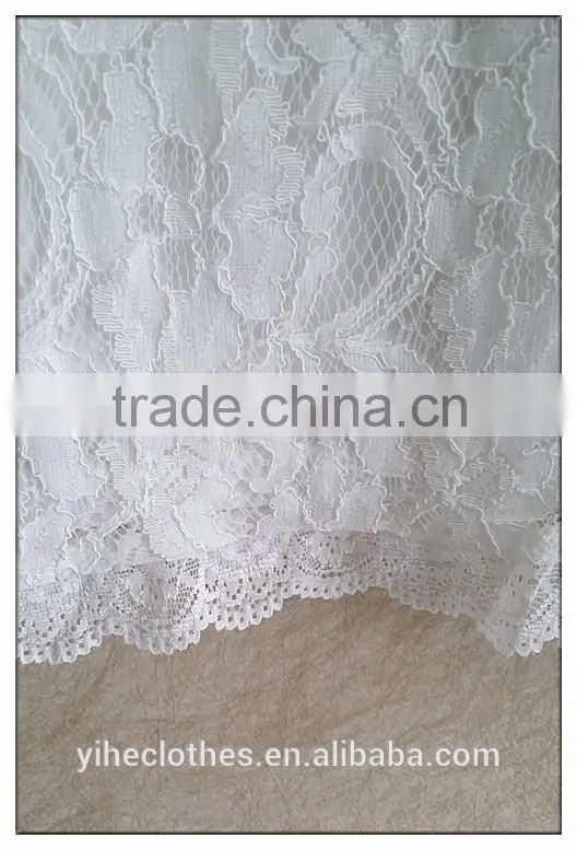Sweet short sleeve lace T-shirt white cotton summer top for lady