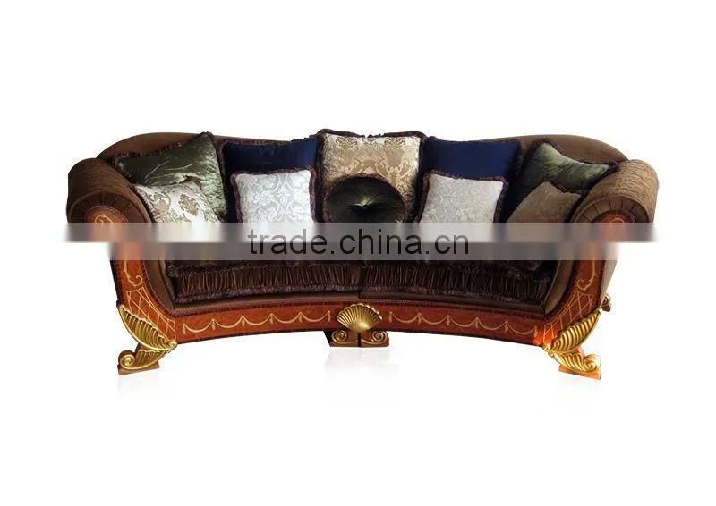 Luxury royal design living room furniture classic sectional sofa set antique sofa A45160