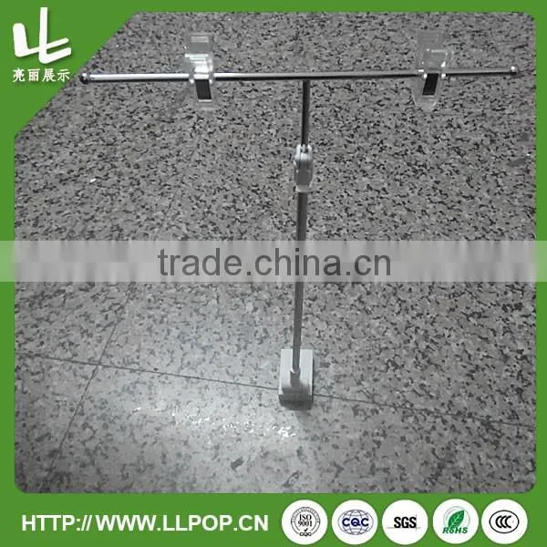 Magnetic base L type metal POP or Poster display stand