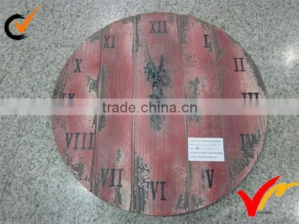 Antique square metal wall clock for hanging