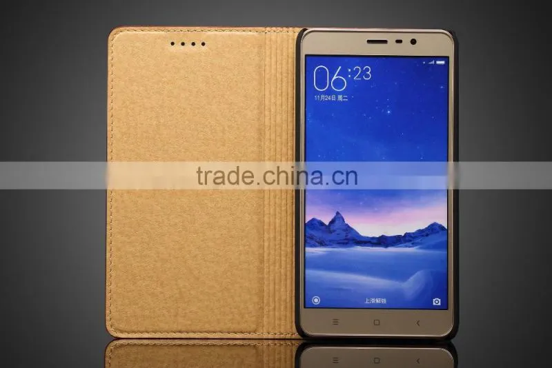 KDS Simple Version Genuine Leather Flip Case for Xiaomi Redmi Note 3 MT-5203