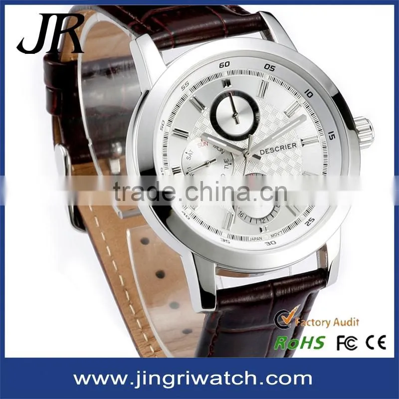 2016 hot charm your logo custom japan movt quartz watch stainless steel back classic quartz watch