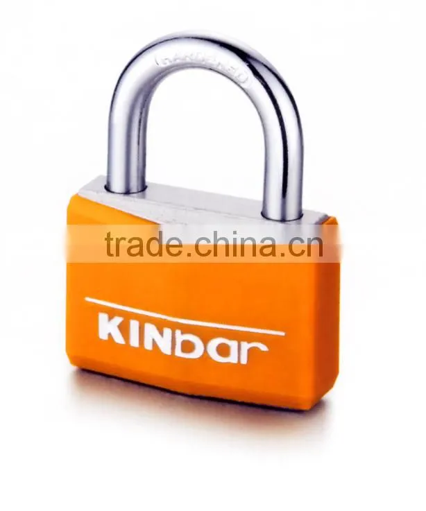 Color Plastic coated padlock