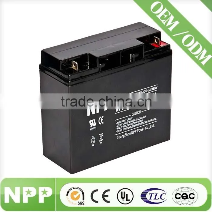 12v 18ah deep cycle free mantenance battery for ups