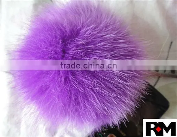 Dyed Color Fox Fur Pom Pom