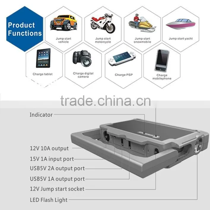 12V diesel jump starter.booster,16000mAh lithum battery