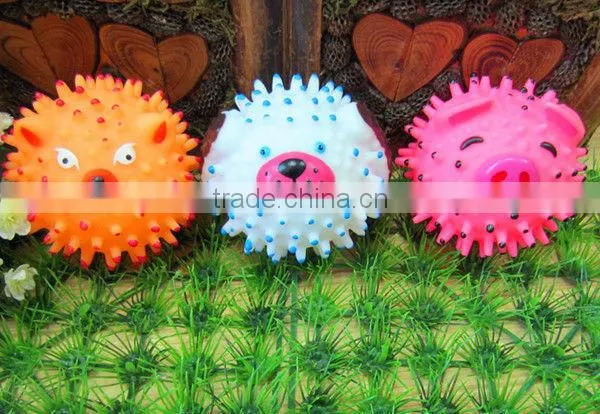 vinyl toy-8.5cm pink pig spikey ball