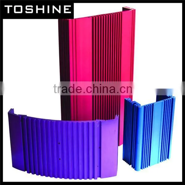 Gold Color Powder Coated Electric Motor Shell Aluminum Profiles
