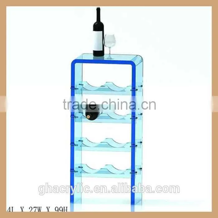 Assorted color acrylic wine display rack