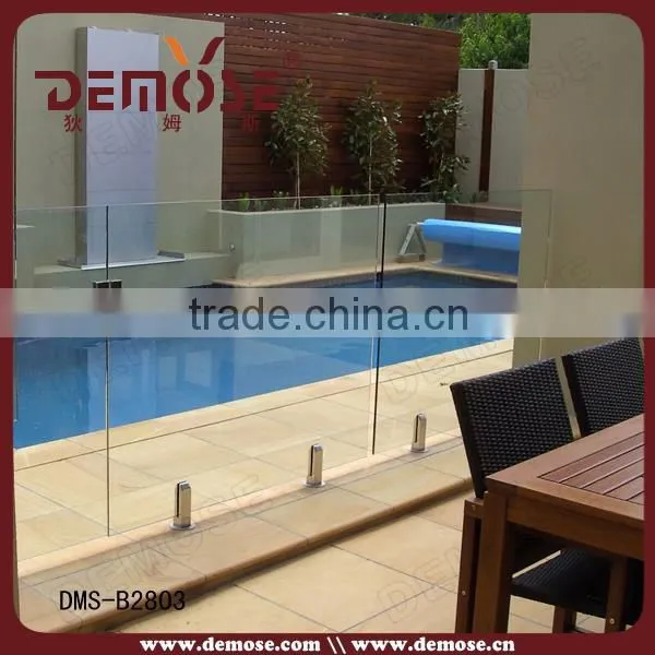 temporary led lighted frameless swimming pool fence